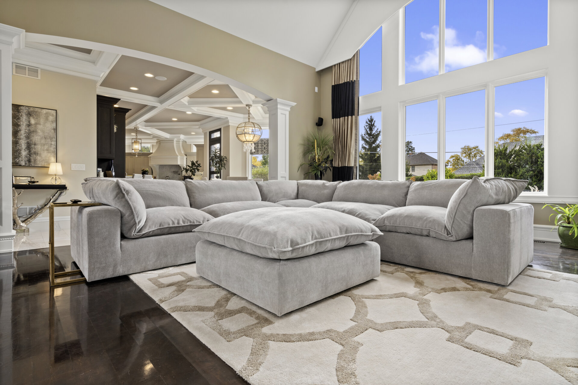 Gray Modular Cloud Couch Sectional 6 Pieces including Ottoman (Cat-5 Fabric) - Photo 8