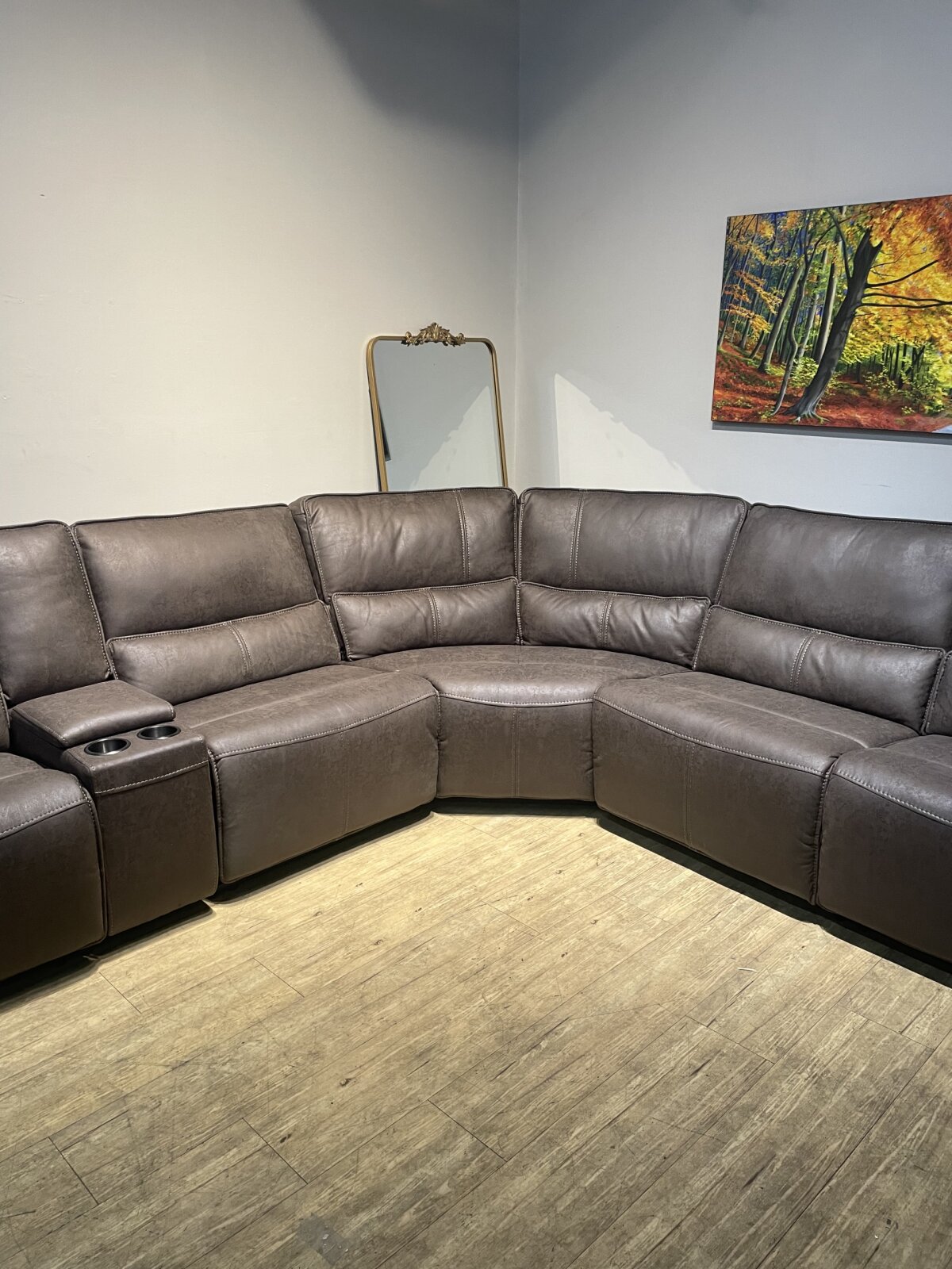 Brower Fabric Power Reclining Sectional With Power Headrests - Image 2