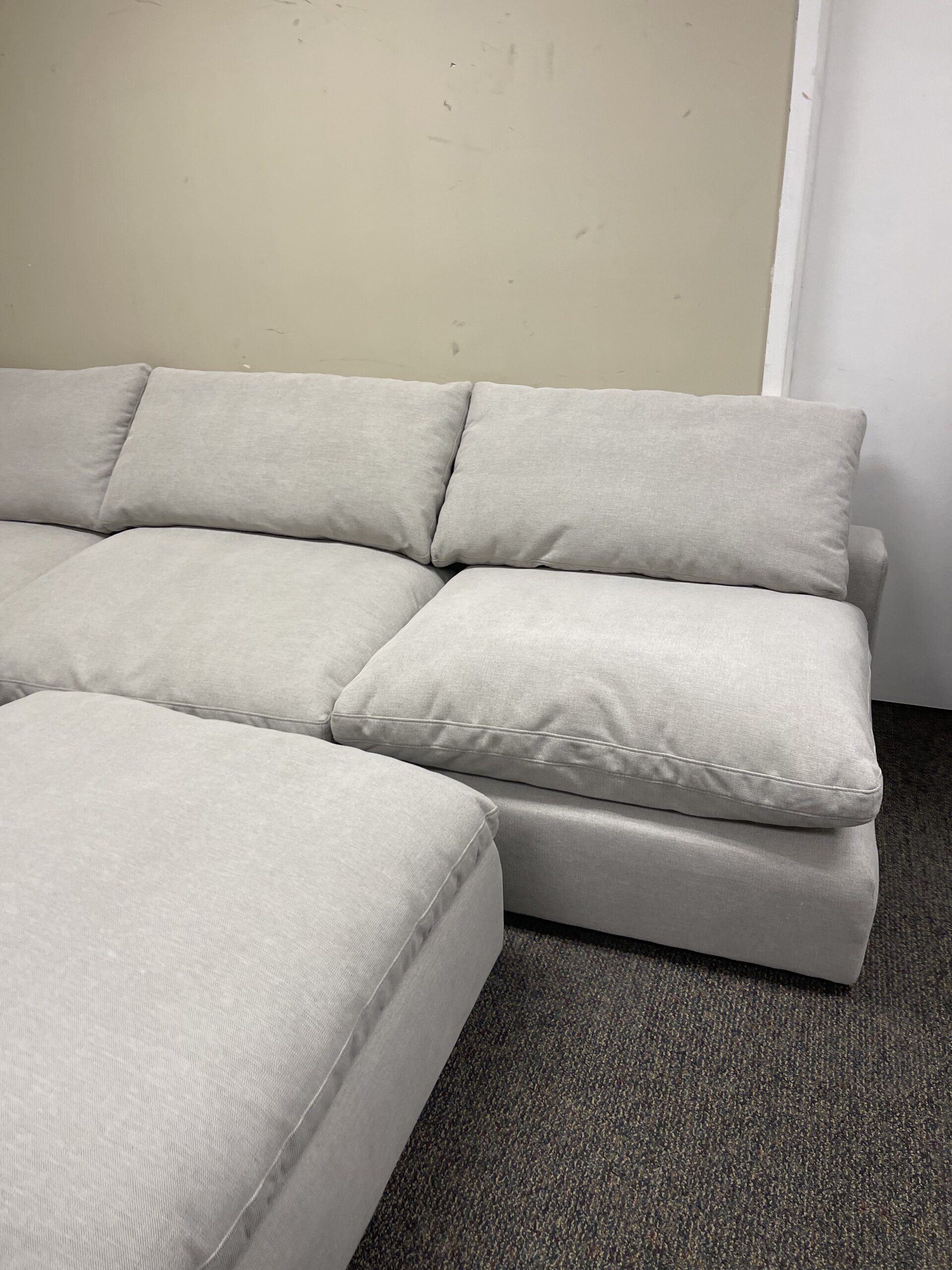 Light Gray Modular Cloud Couch Sectional 5 Pieces including Ottoman (Cat-3 Fabric) - Photo 2