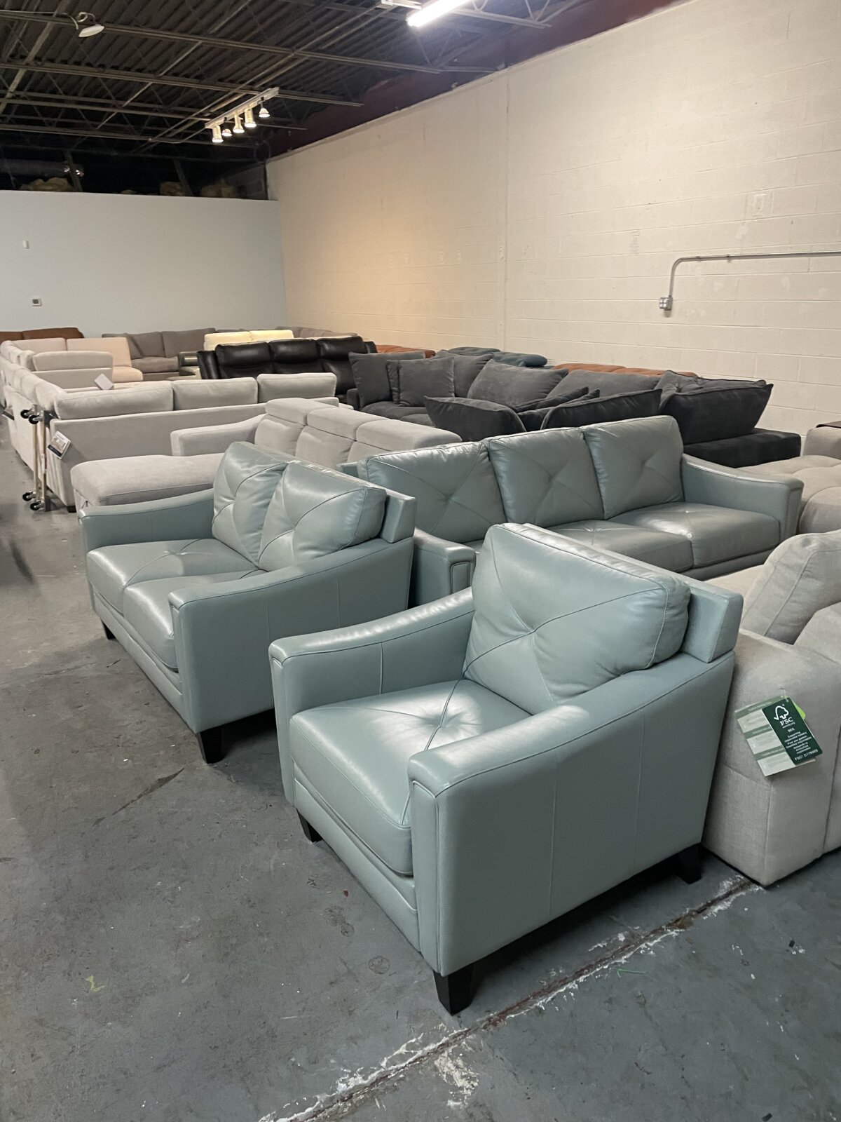 Atmore 3-piece Top Grain Leather Set - Sofa, Loveseat, Chair