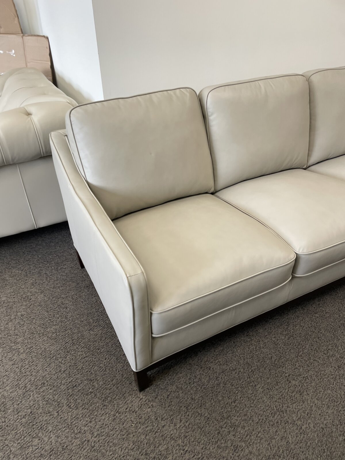 Concise Leather Sofa - Image 3