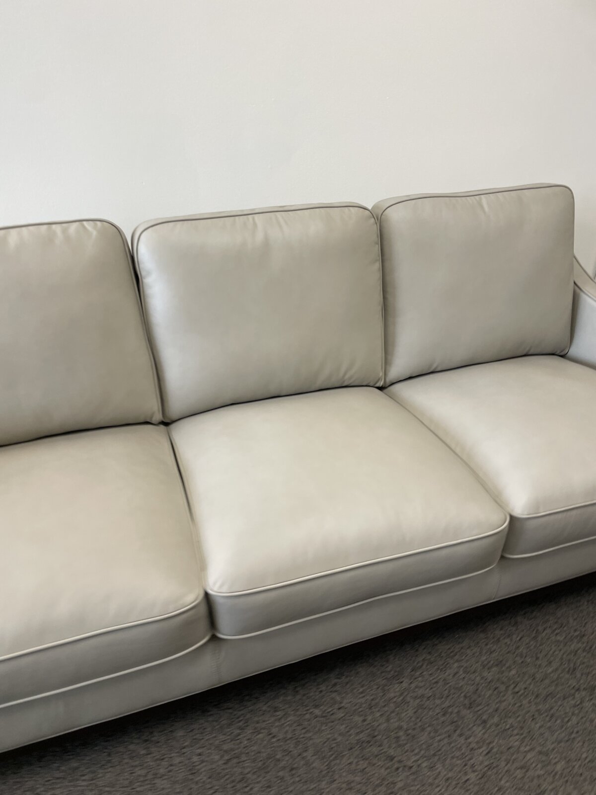 Concise Leather Sofa - Image 4