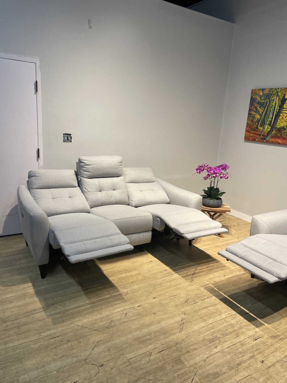 Alpendale Fabric Power Reclining Sofa With Power Headrests - Image 3