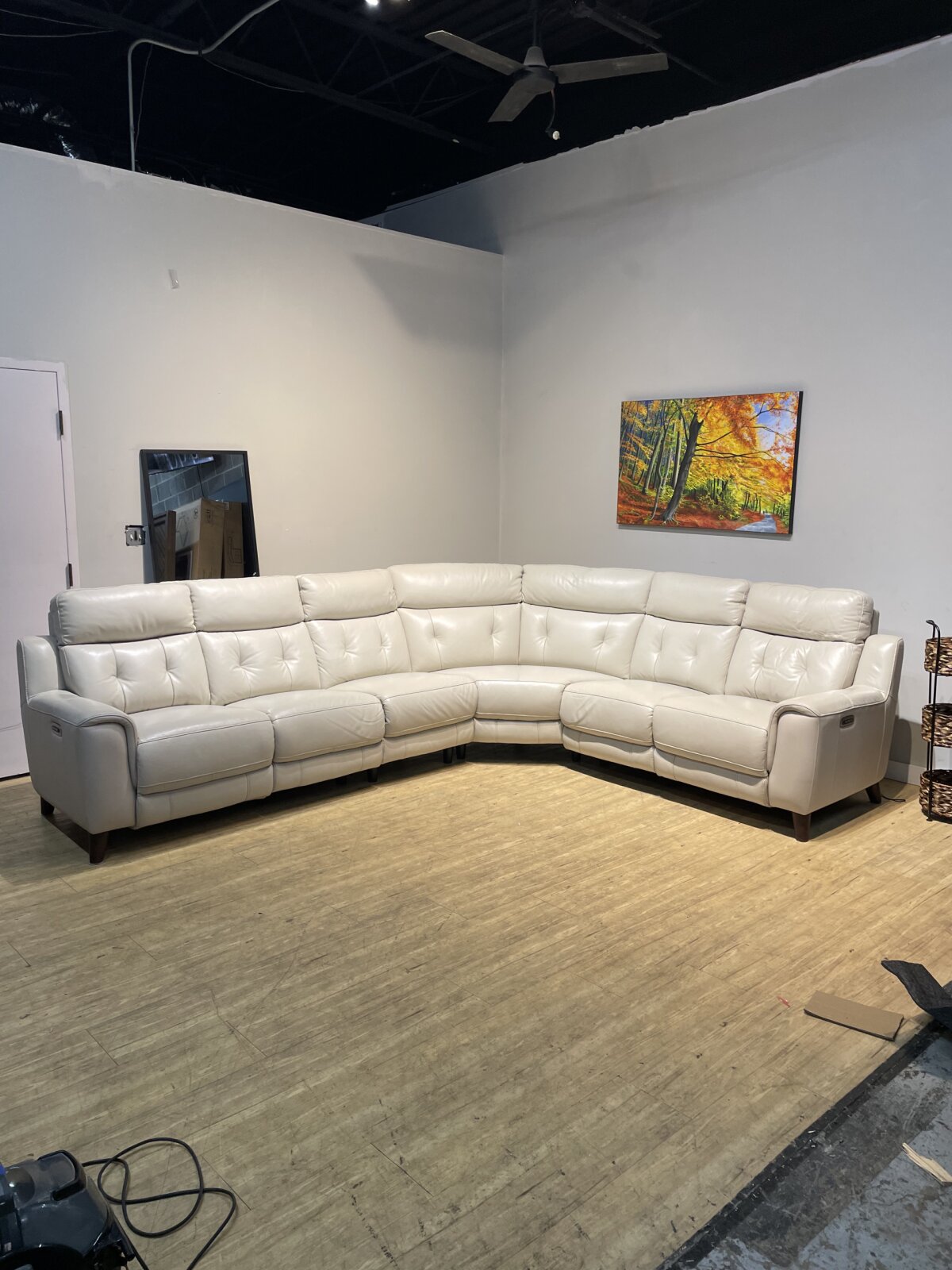 Malibu 4-piece Leather Power Reclining Sectional with Power Headrests