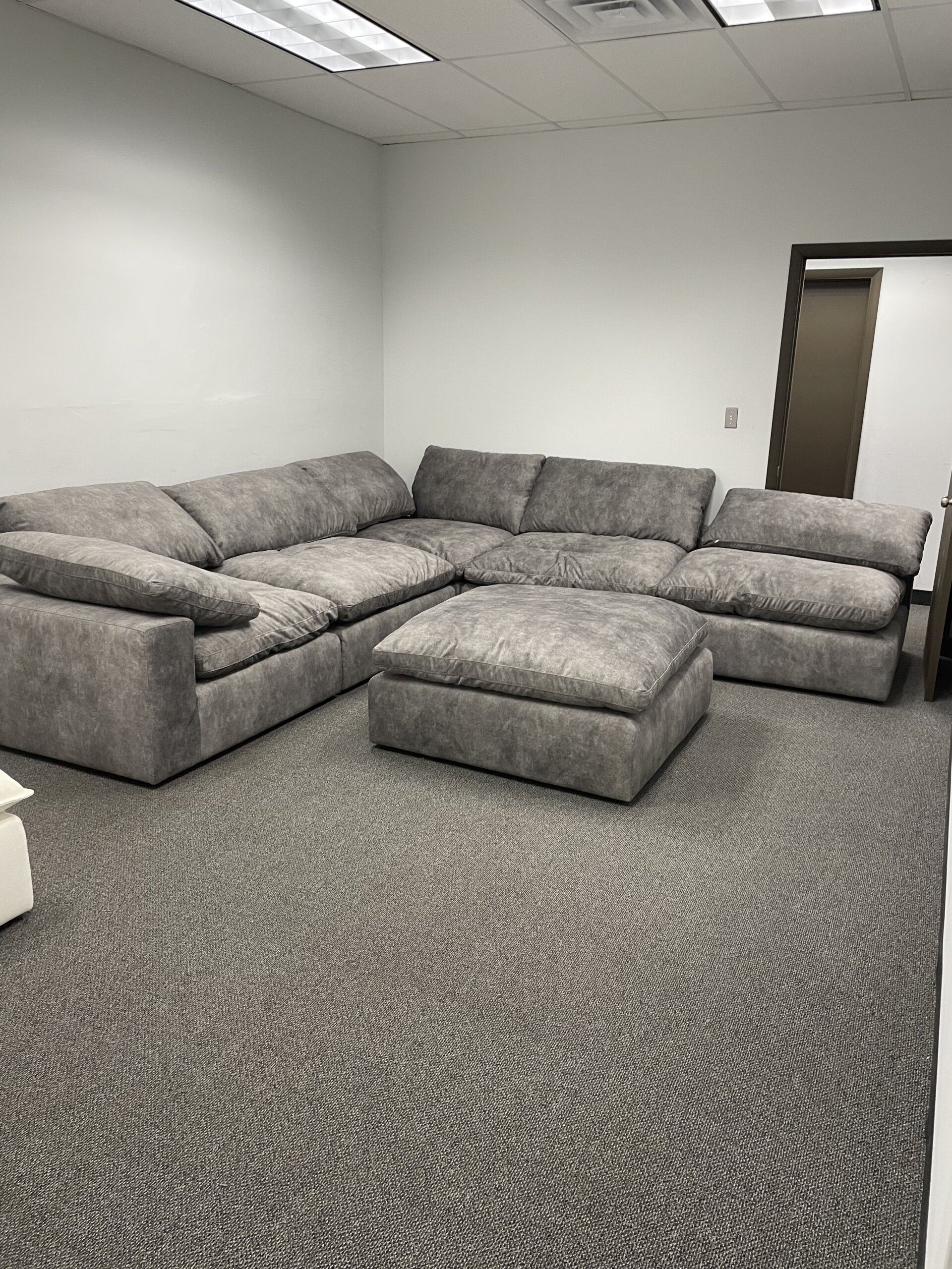 Dark Gray Modular Cloud Couch Sectional 6 Pieces including Ottoman (Cat-3 Fabric) - Photo 2