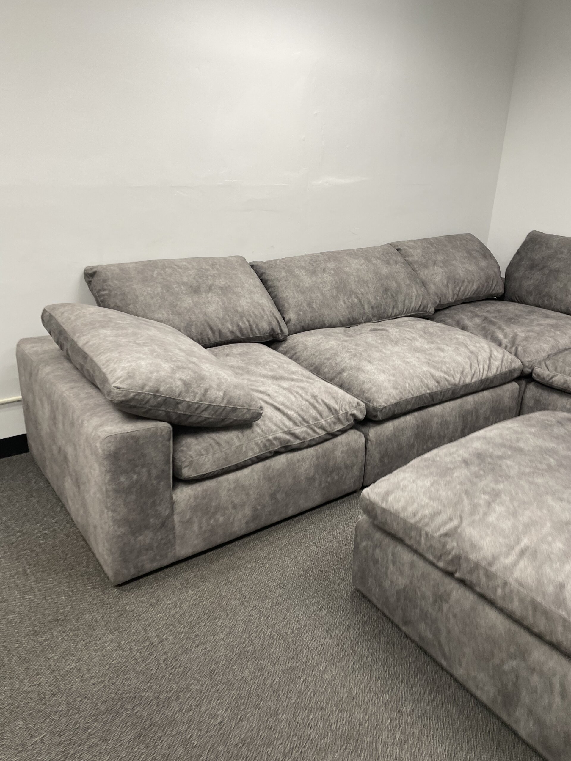 Dark Gray Modular Cloud Couch Sectional 6 Pieces including Ottoman (Cat-3 Fabric) - Photo 4