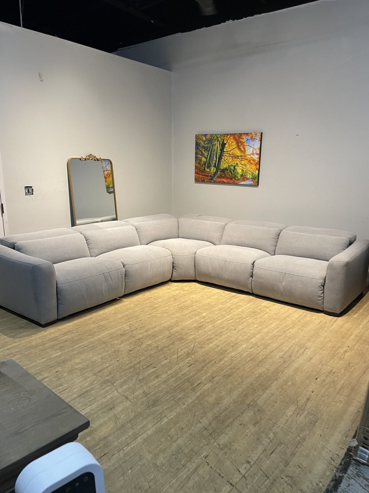 Finson 5-piece Power Reclining Fabric Sectional with 3 Power Headrests