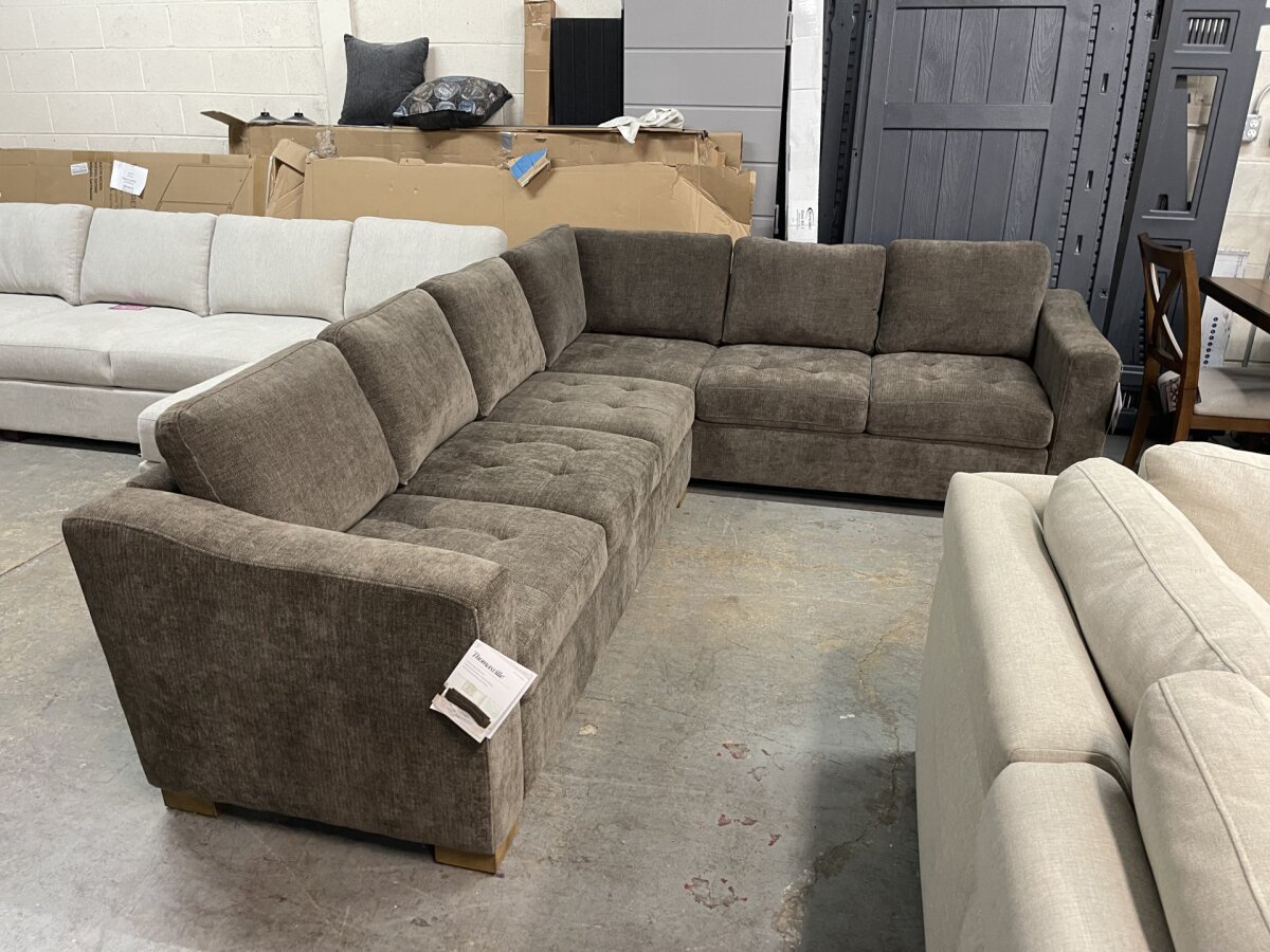 Thomasville Ellsford 2 Piece Fabric Sectional Brown - Image 8