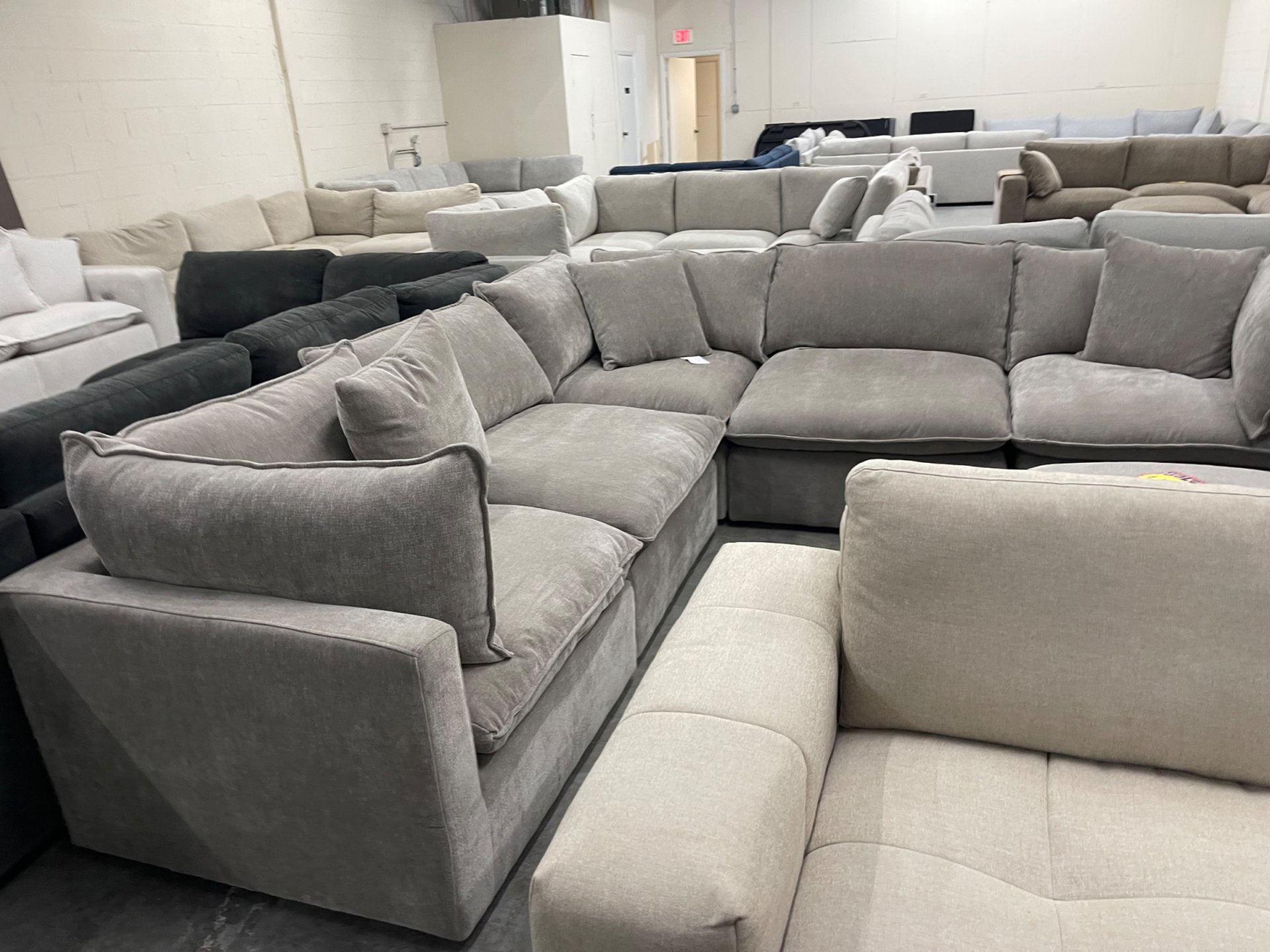 Sydney 6-piece Fabric Modular Sectional, Taupe