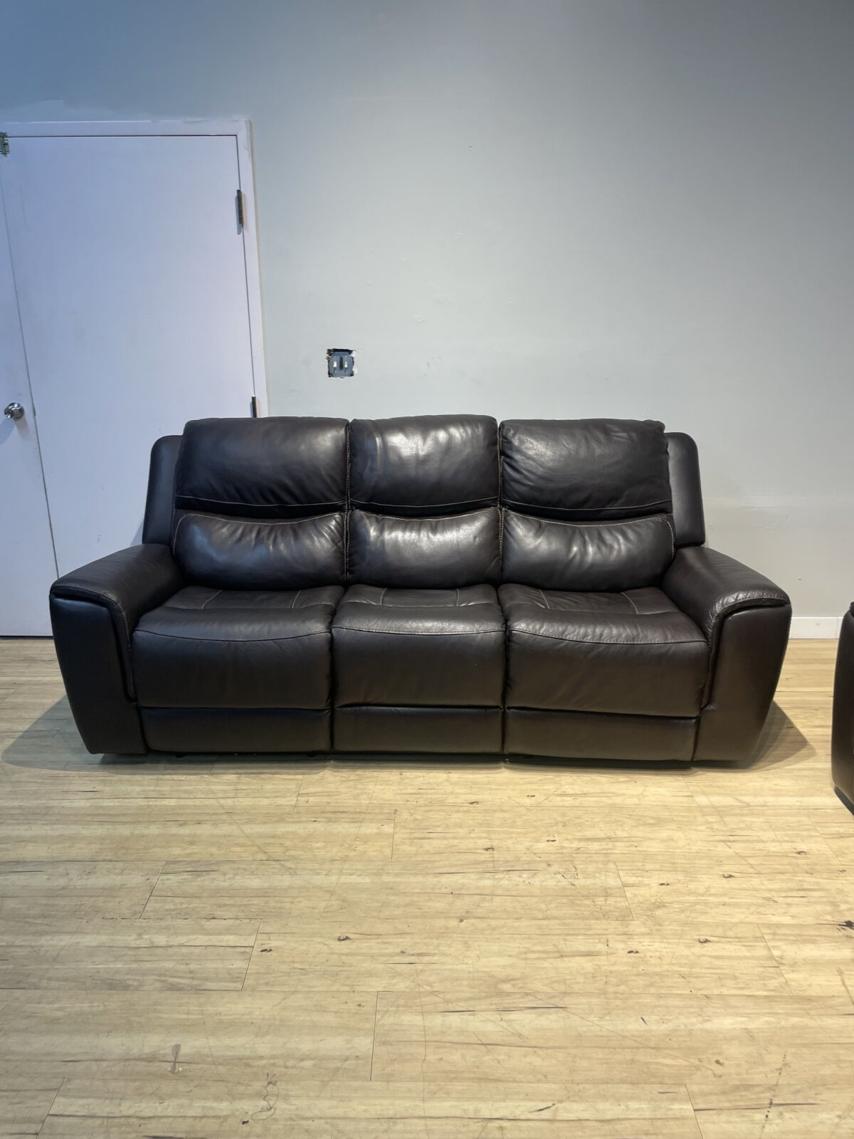 Carey Leather Power Reclining Sofa with Power Headrests