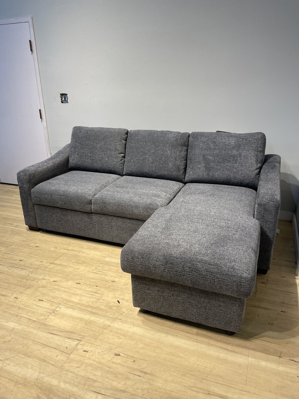 Coddle Aria Fabric Sleeper Sofa With Chaise Dark Gray - Image 2