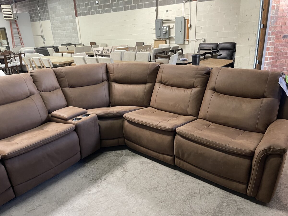 Simms Fabric Power Reclining Sectional With Power Headrests - Image 2