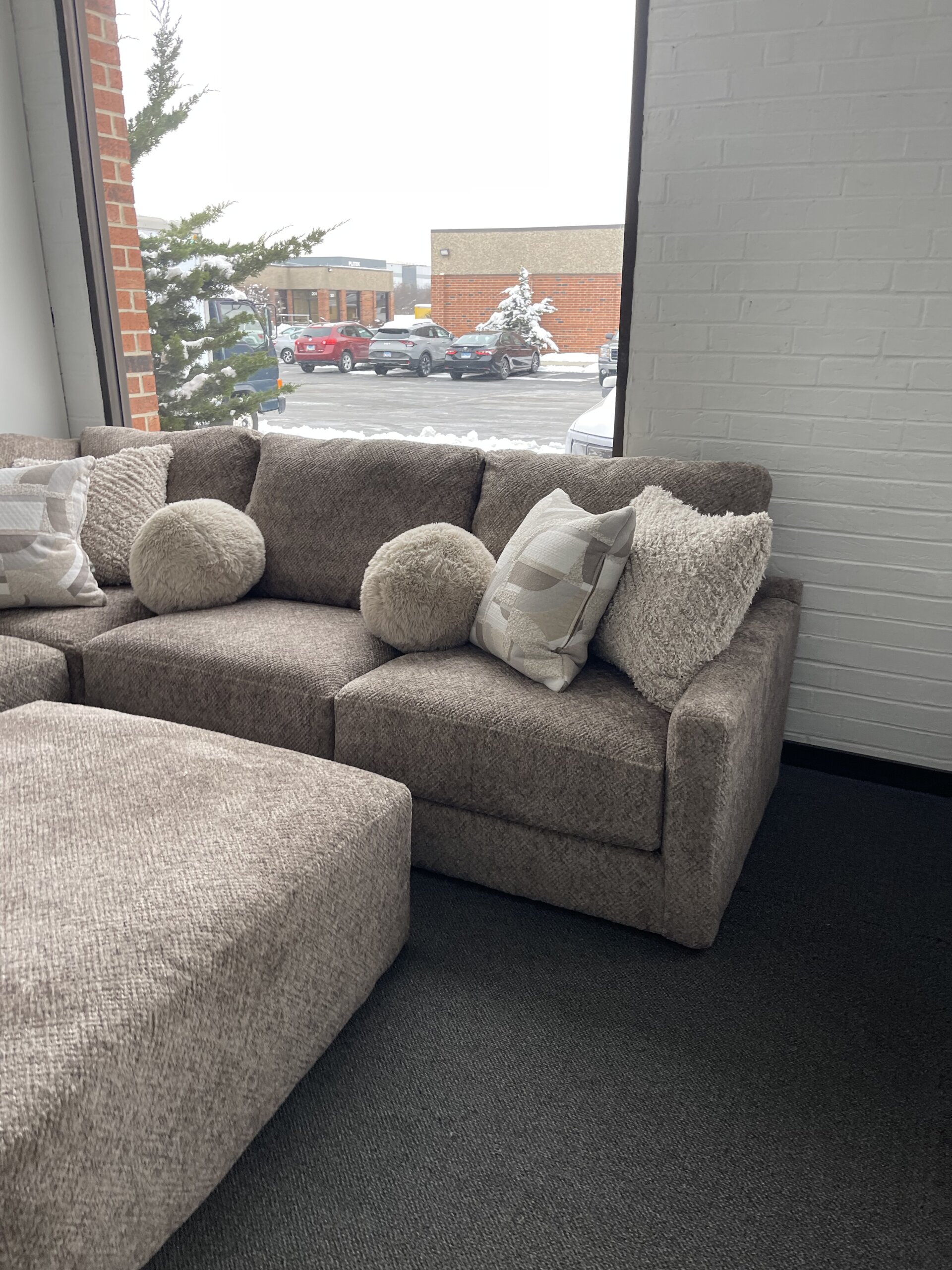 Jackson Turner 3 Piece Corner Sectional with Ottoman, Beige - Photo 12