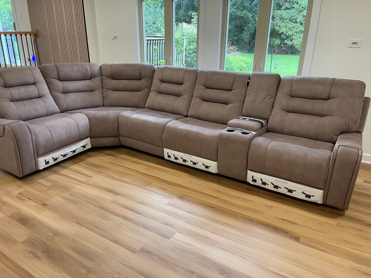 Barcalounger Carmelo Fabric Power Reclining Sectional with Power Headrests - Photo 2