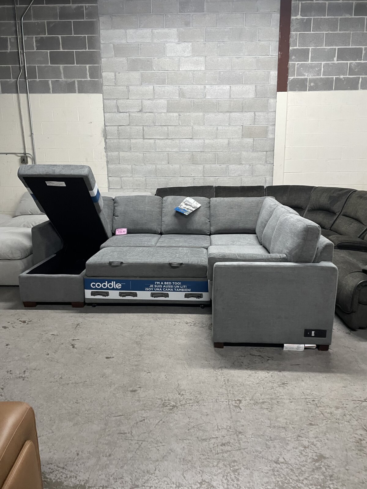 Coddle Luke Sleeper Sectional with Reversible Chaise and Storage