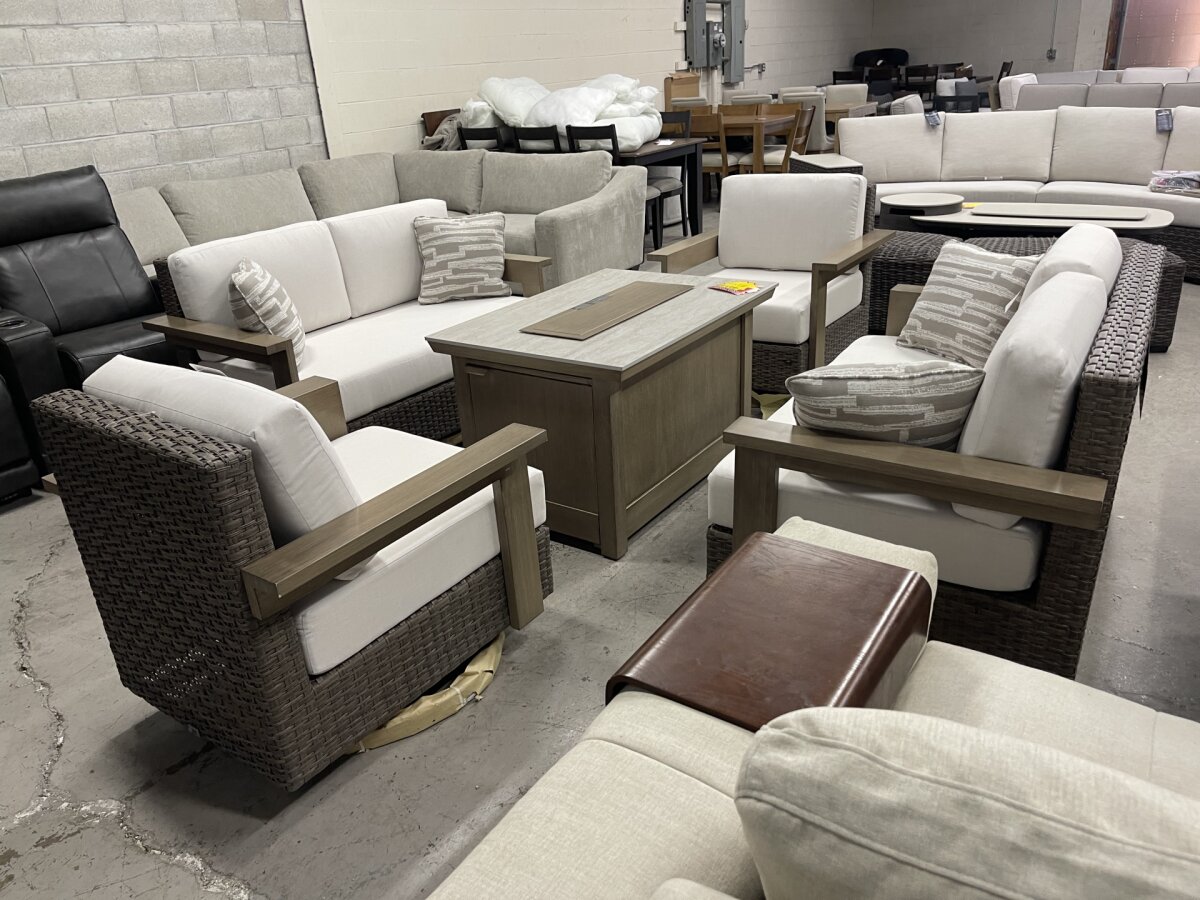 Agio Juniper 5-piece Outdoor Fire Seating Set - Image 1