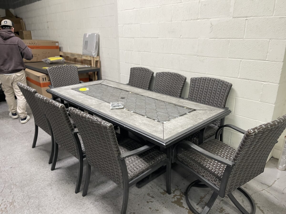 SunVilla Drexel 9-piece Woven Dining Set - Image 1