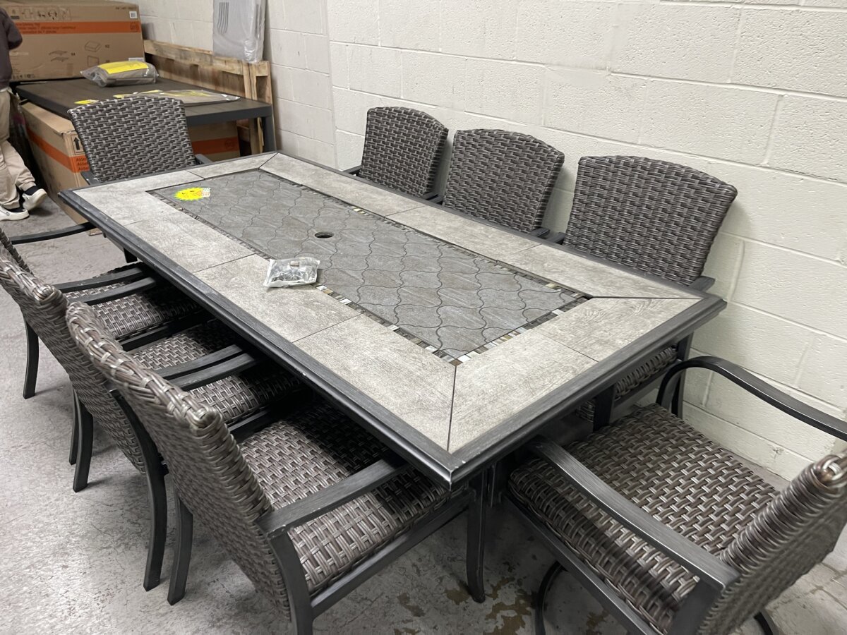 SunVilla Drexel 9-piece Woven Dining Set - Image 2