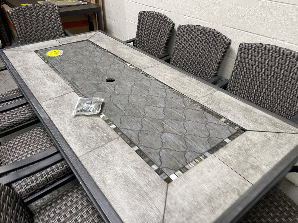 SunVilla Drexel 9-piece Woven Dining Set - Image 3