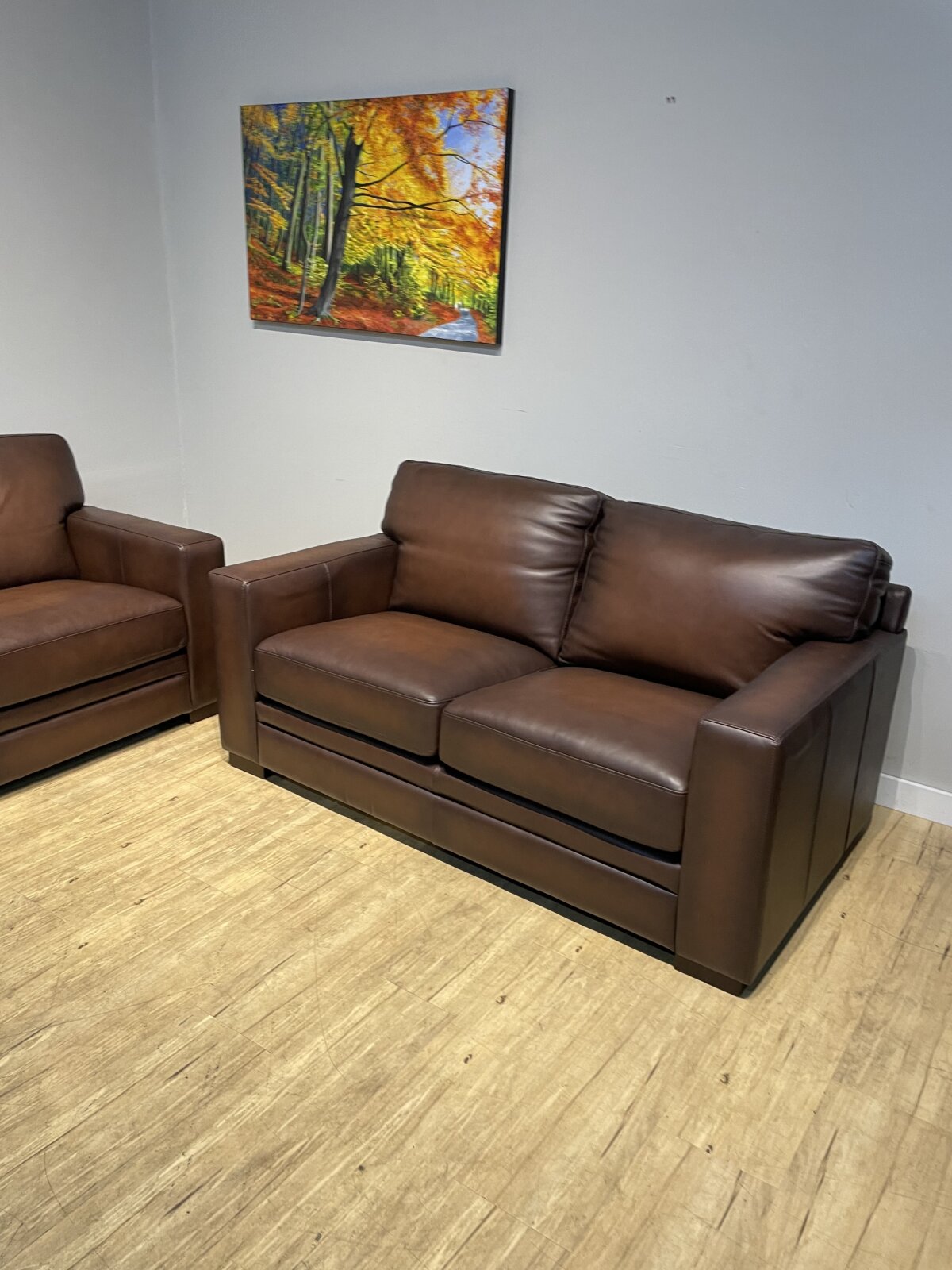 Luca 2 Piece Top Grain Leather Set Sofa And Chair - Image 5