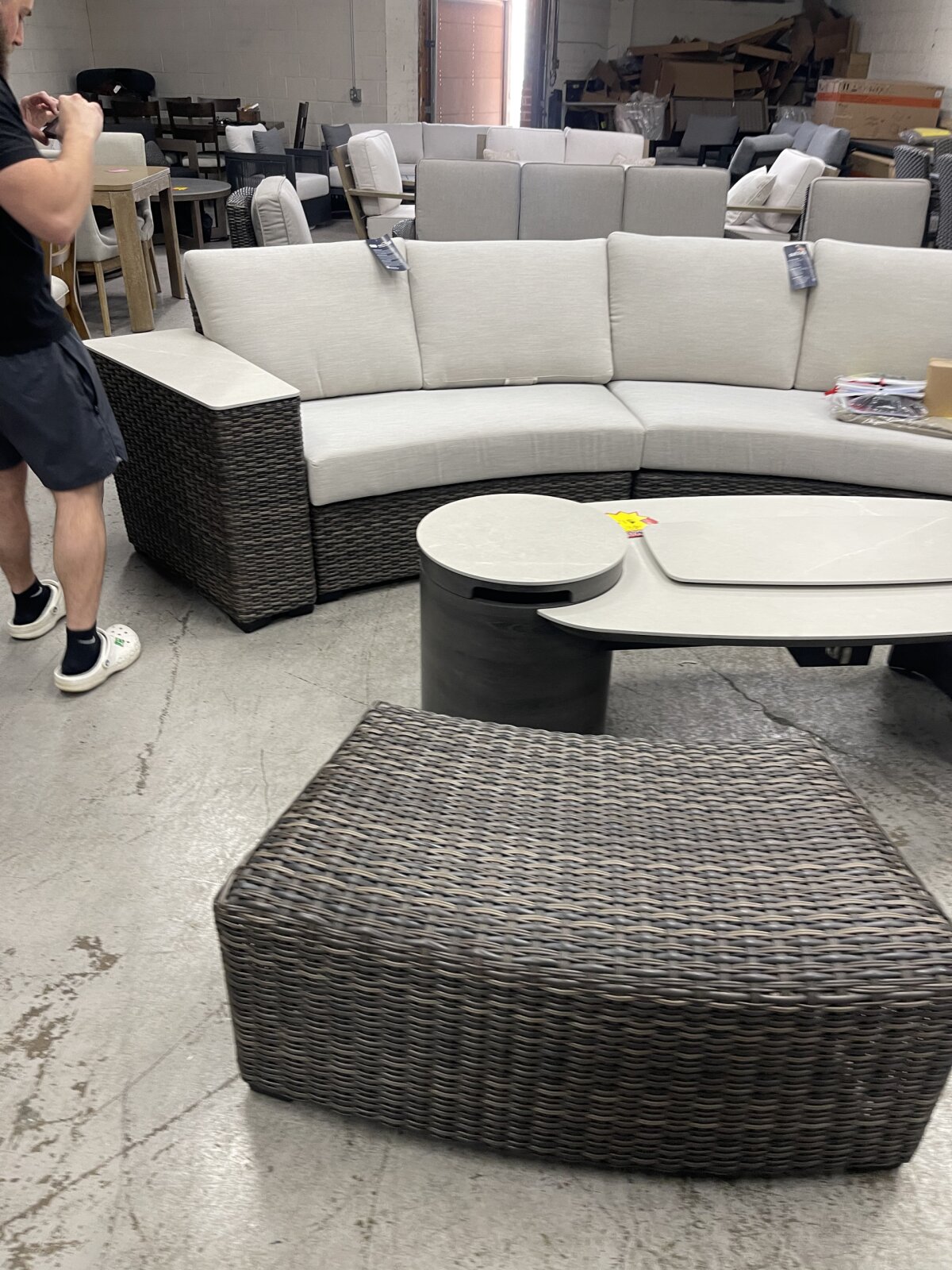 SunVilla Middleton 7-piece Fire Outdoor Patio Sectional Seating Set - Image 2