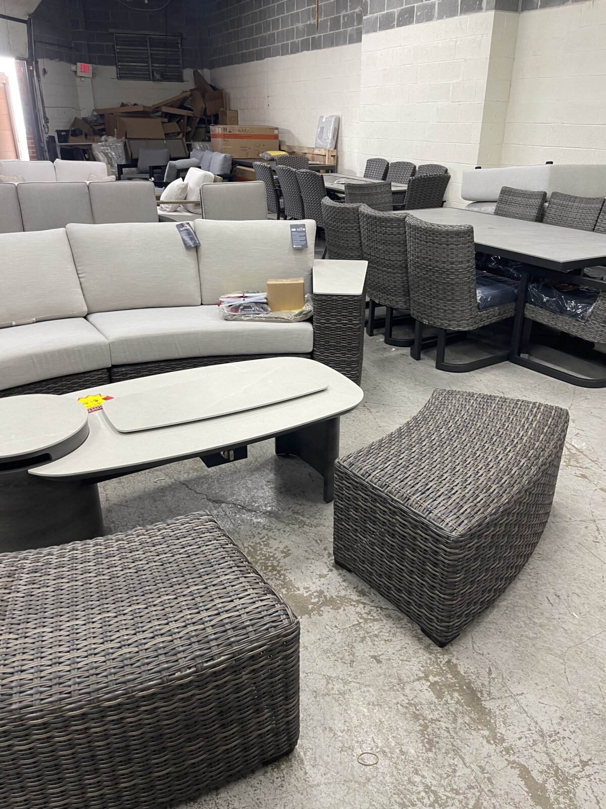 SunVilla Middleton 7-piece Fire Outdoor Patio Sectional Seating Set - Image 3