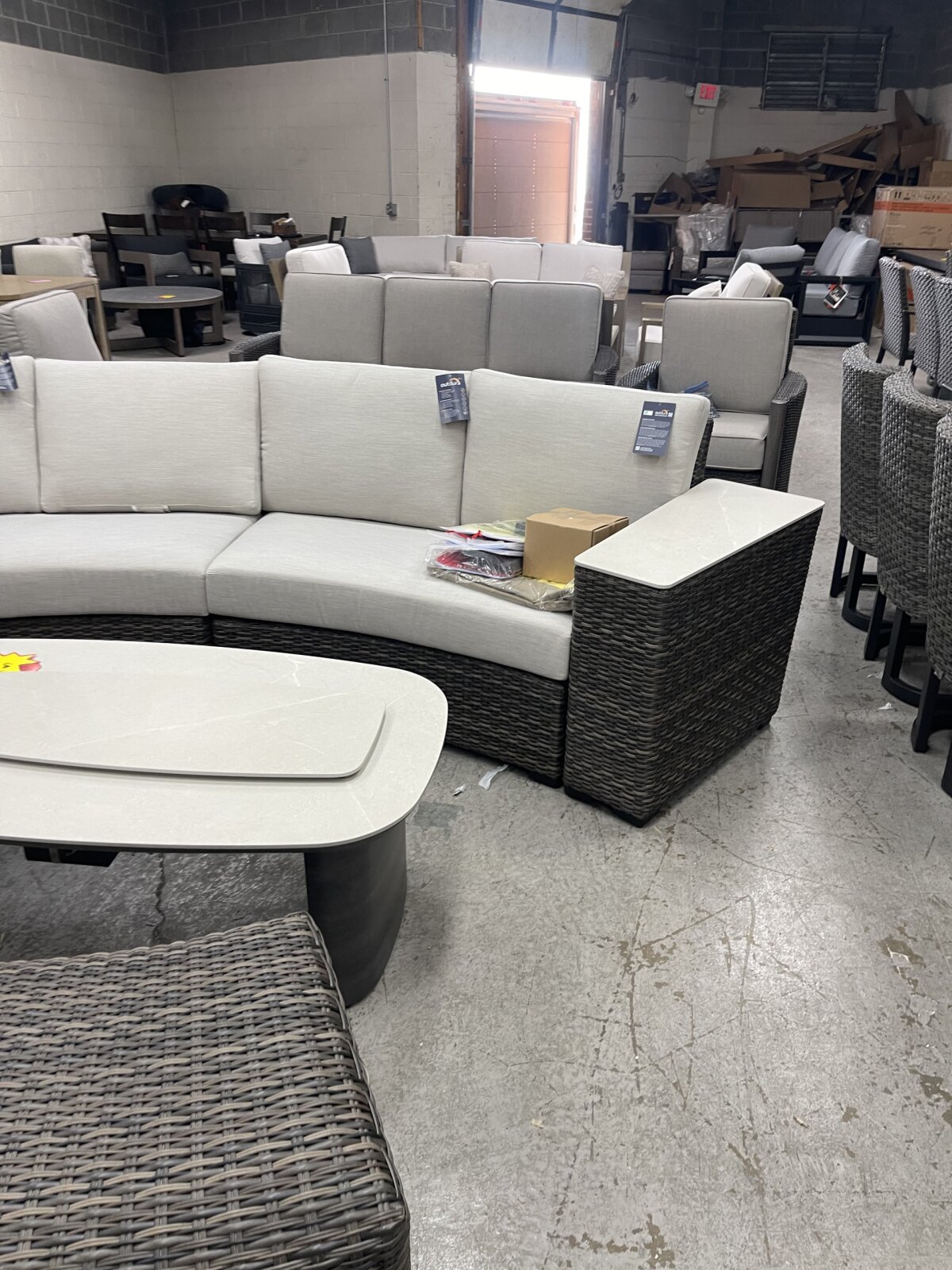 SunVilla Middleton 7-piece Fire Outdoor Patio Sectional Seating Set - Image 7