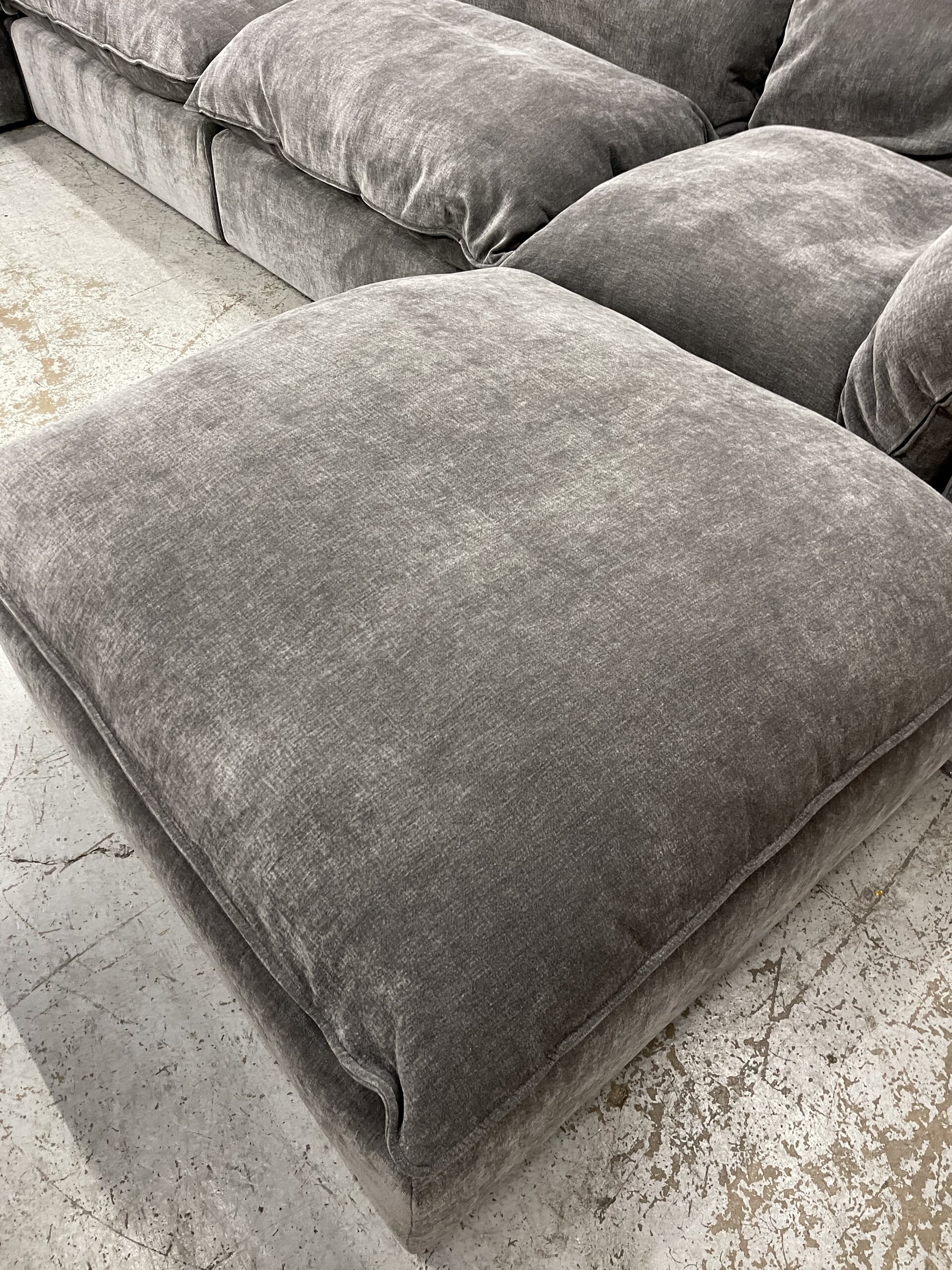 Dark Gray Modular Cloud Couch Sectional 6 Pieces including Ottoman (Cat-5 Fabric) - Photo 2