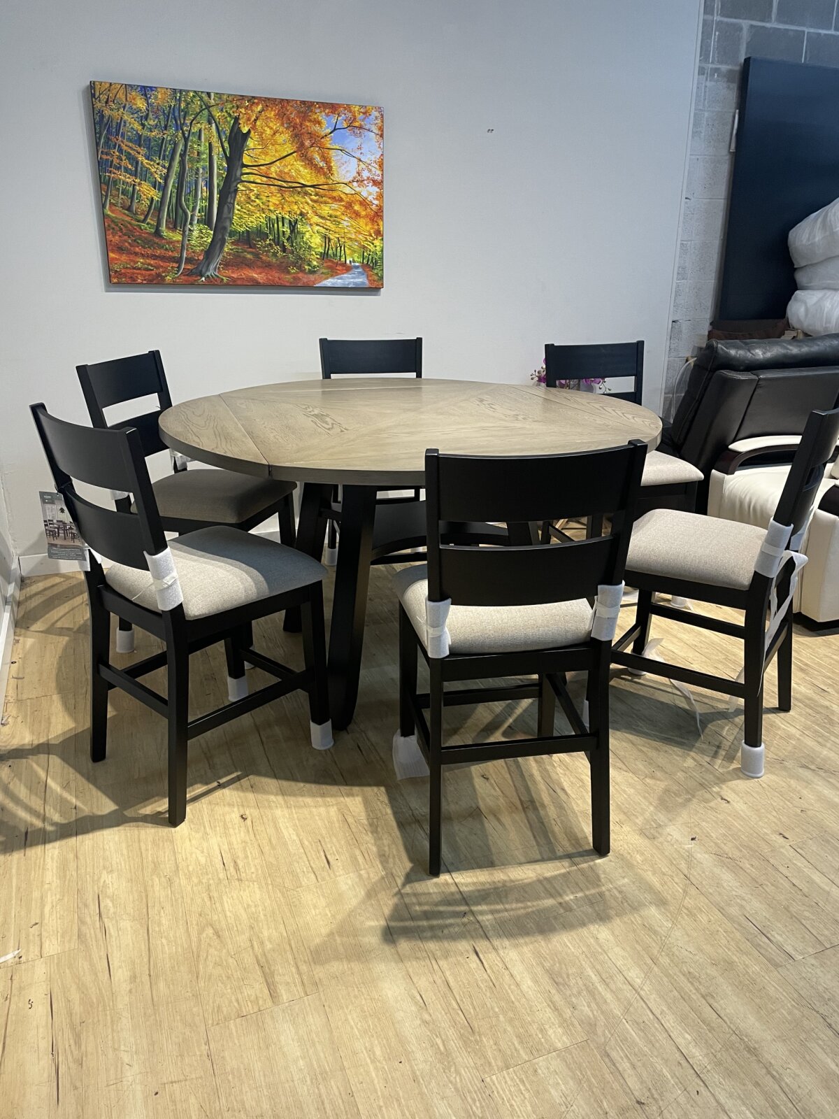 Easton 7-piece Square to Round Counter Height Dining Set - Image 4