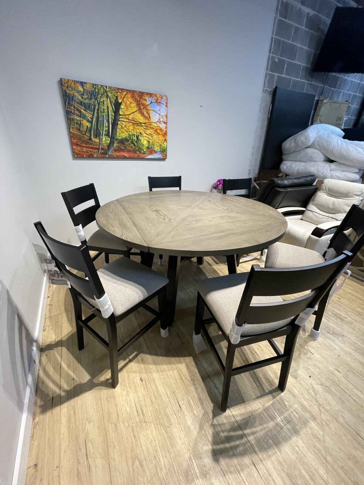 Easton 7-piece Square to Round Counter Height Dining Set - Image 5