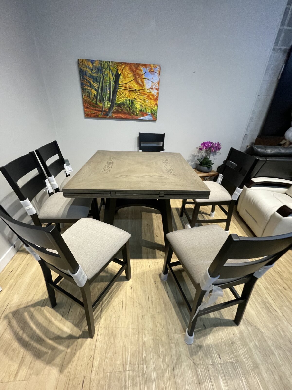 Easton 7-piece Square to Round Counter Height Dining Set - Image 11