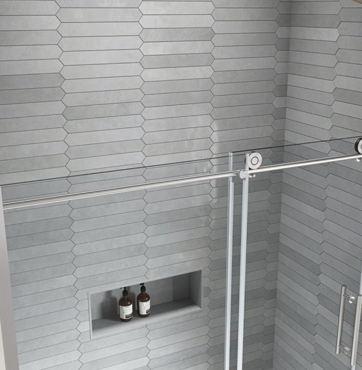 Renfrew 72 Frameless Soft Close Sliding Shower Door - Image 5