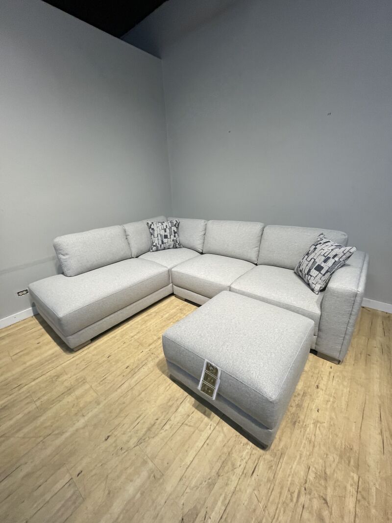 Drayden Fabric Sectional With Ottoman - Image 3