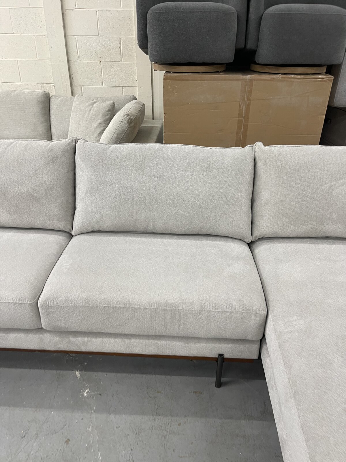 Myla 2 Piece Fabric Sofa Chaise - Image 4