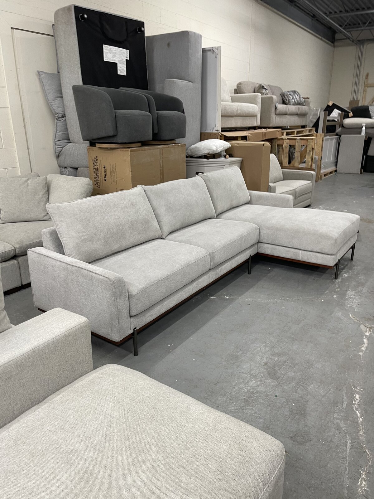 Myla 2 Piece Fabric Sofa Chaise - Image 6