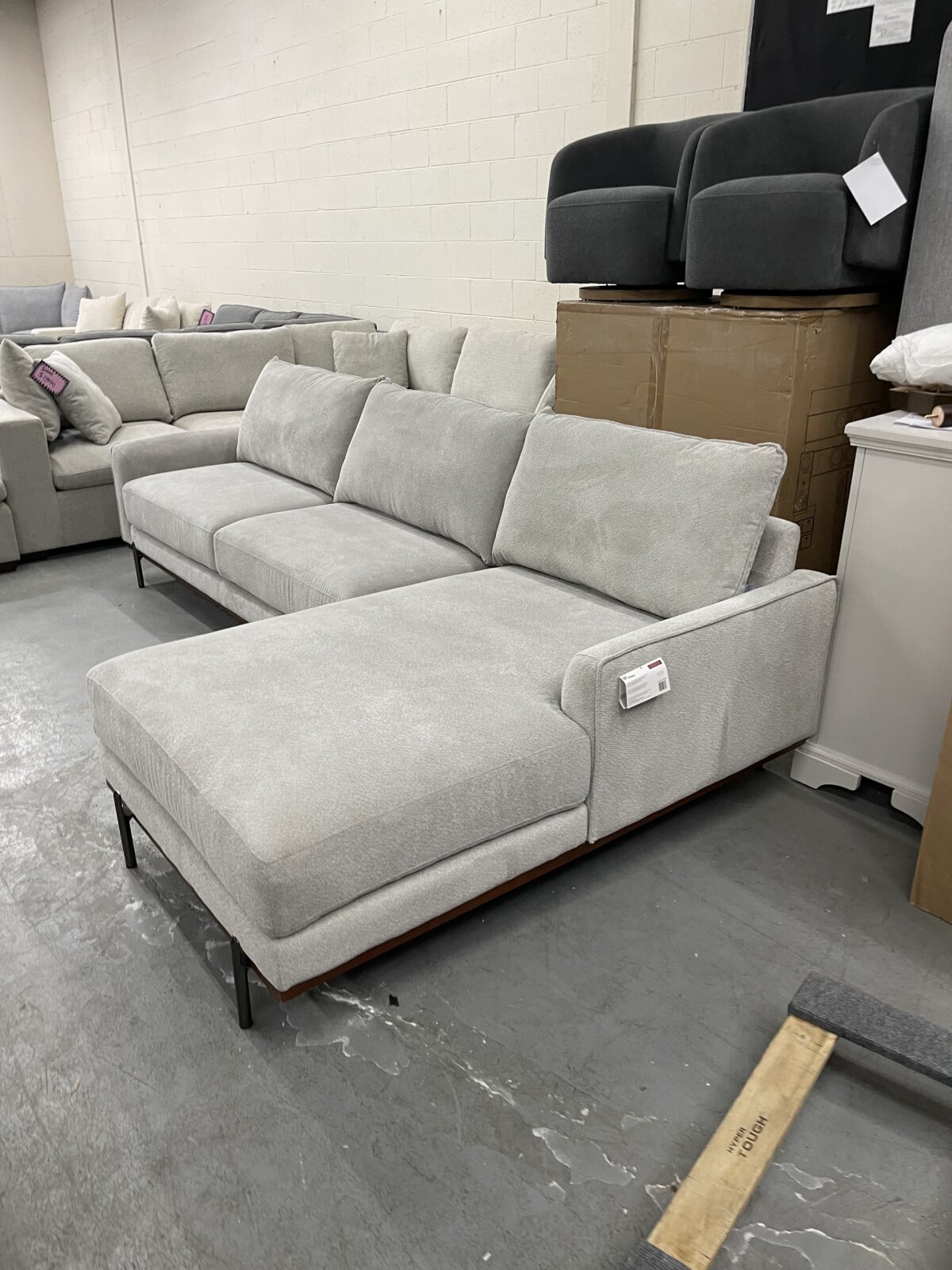 Myla 2 Piece Fabric Sofa Chaise - Image 12