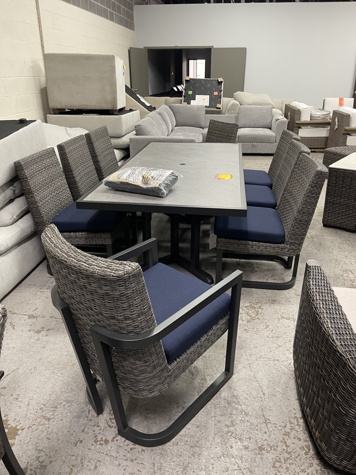 Agio Luna 9-piece Outdoor Patio Dining Set - Image 1