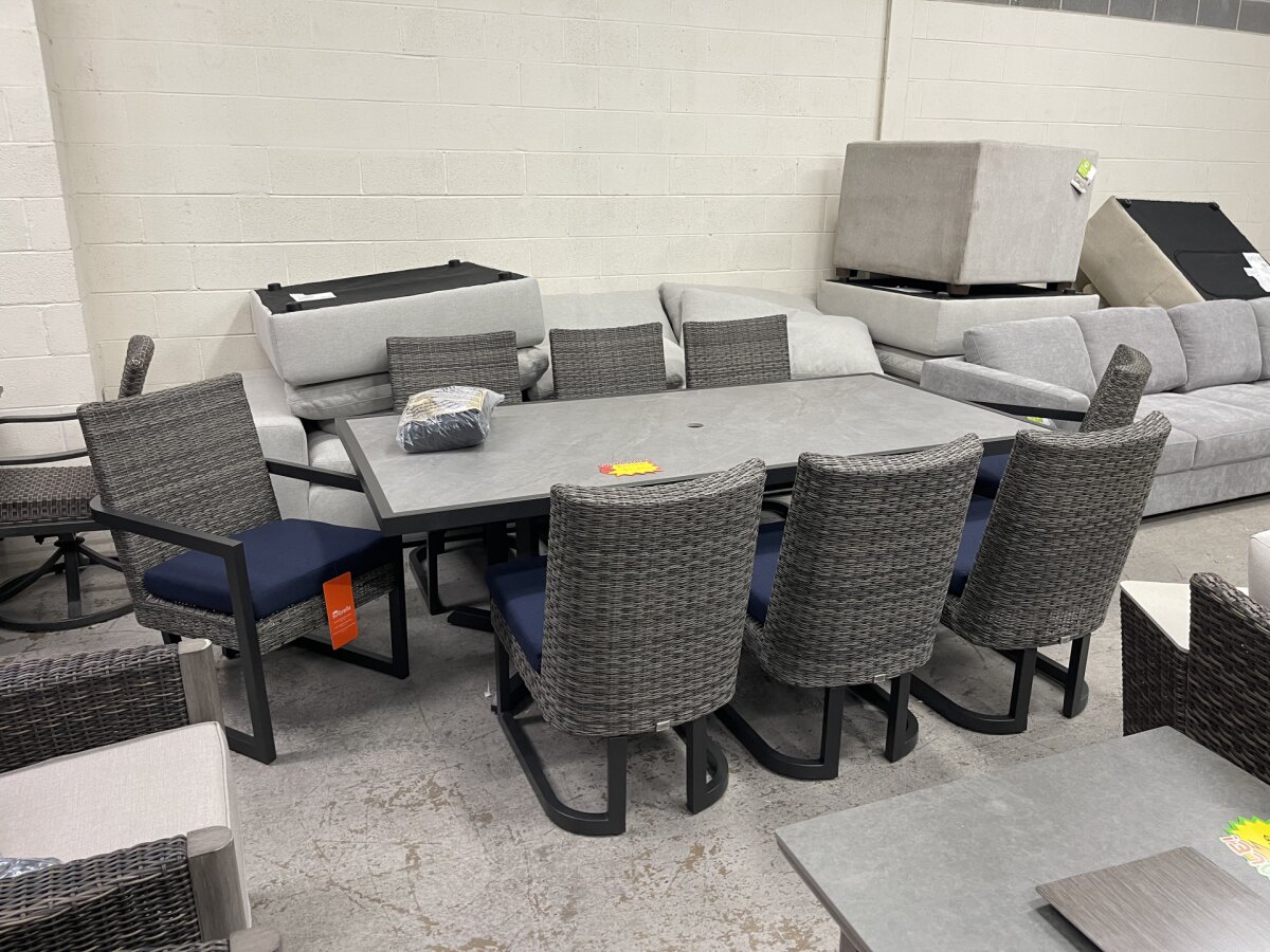 Agio Luna 9-piece Outdoor Patio Dining Set - Image 2