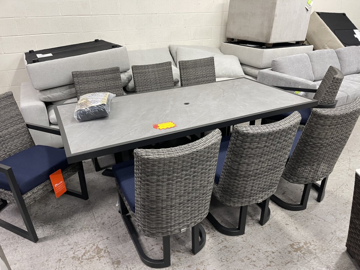 Agio Luna 9-piece Outdoor Patio Dining Set - Image 3