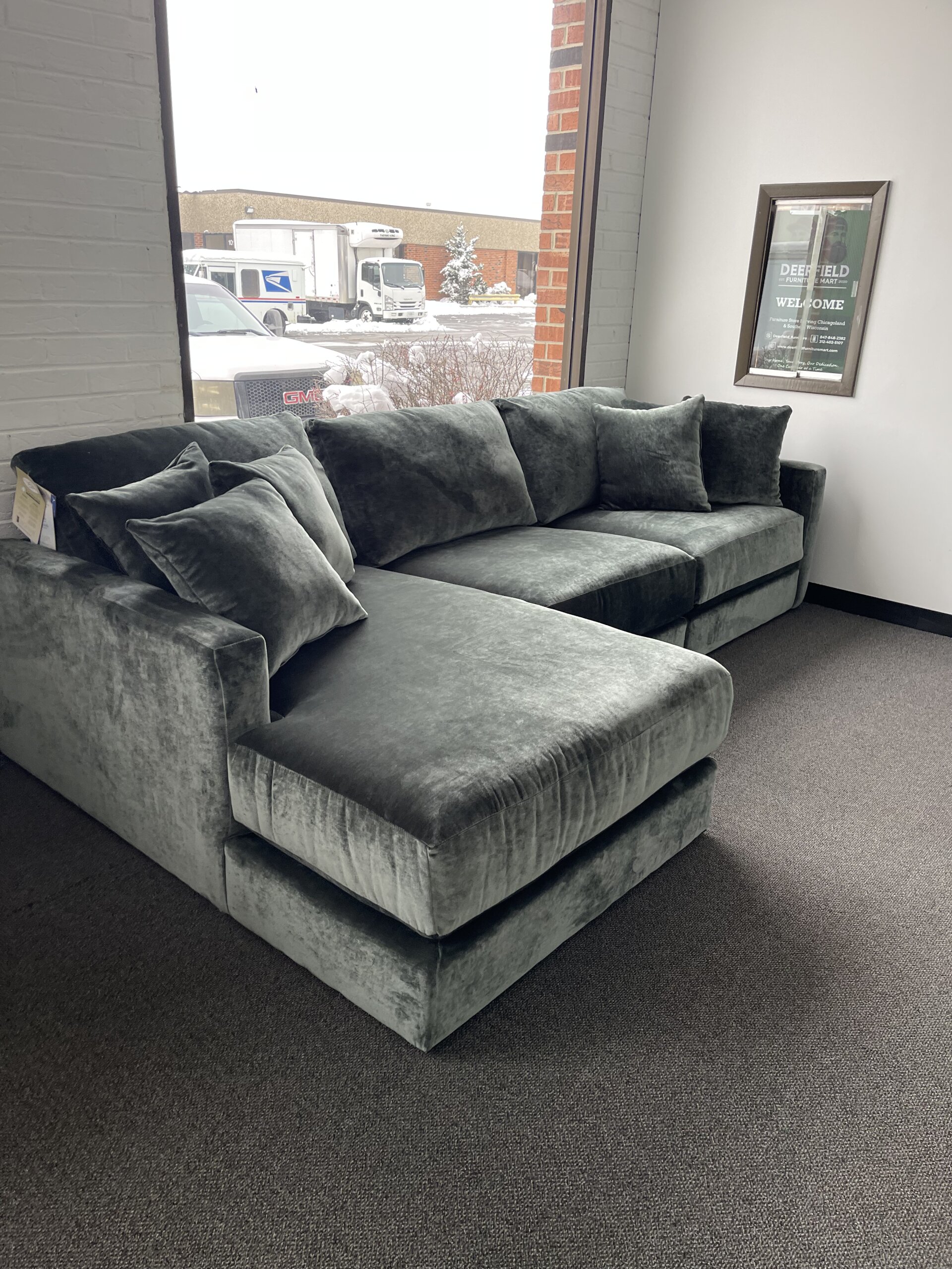 Jackson Remington Left Facing Sectional 3-Pc Green - Photo 2