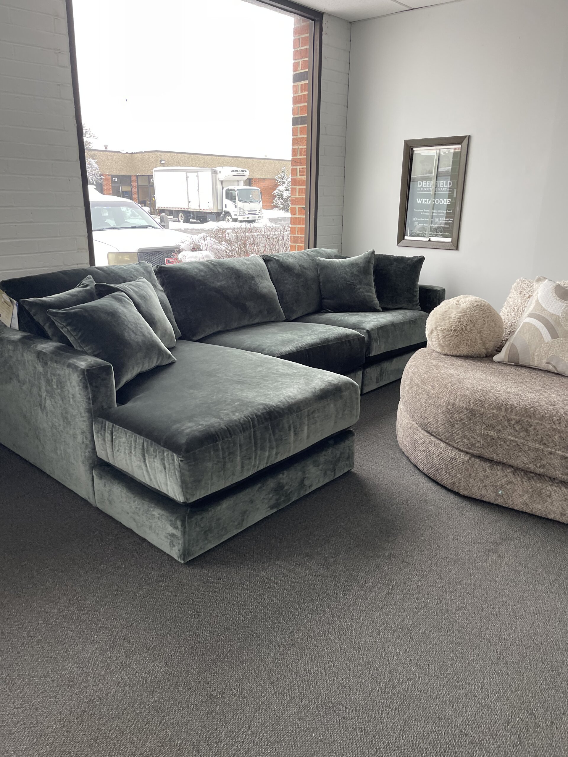 Jackson Remington Left Facing Sectional 3-Pc Green - Photo 4