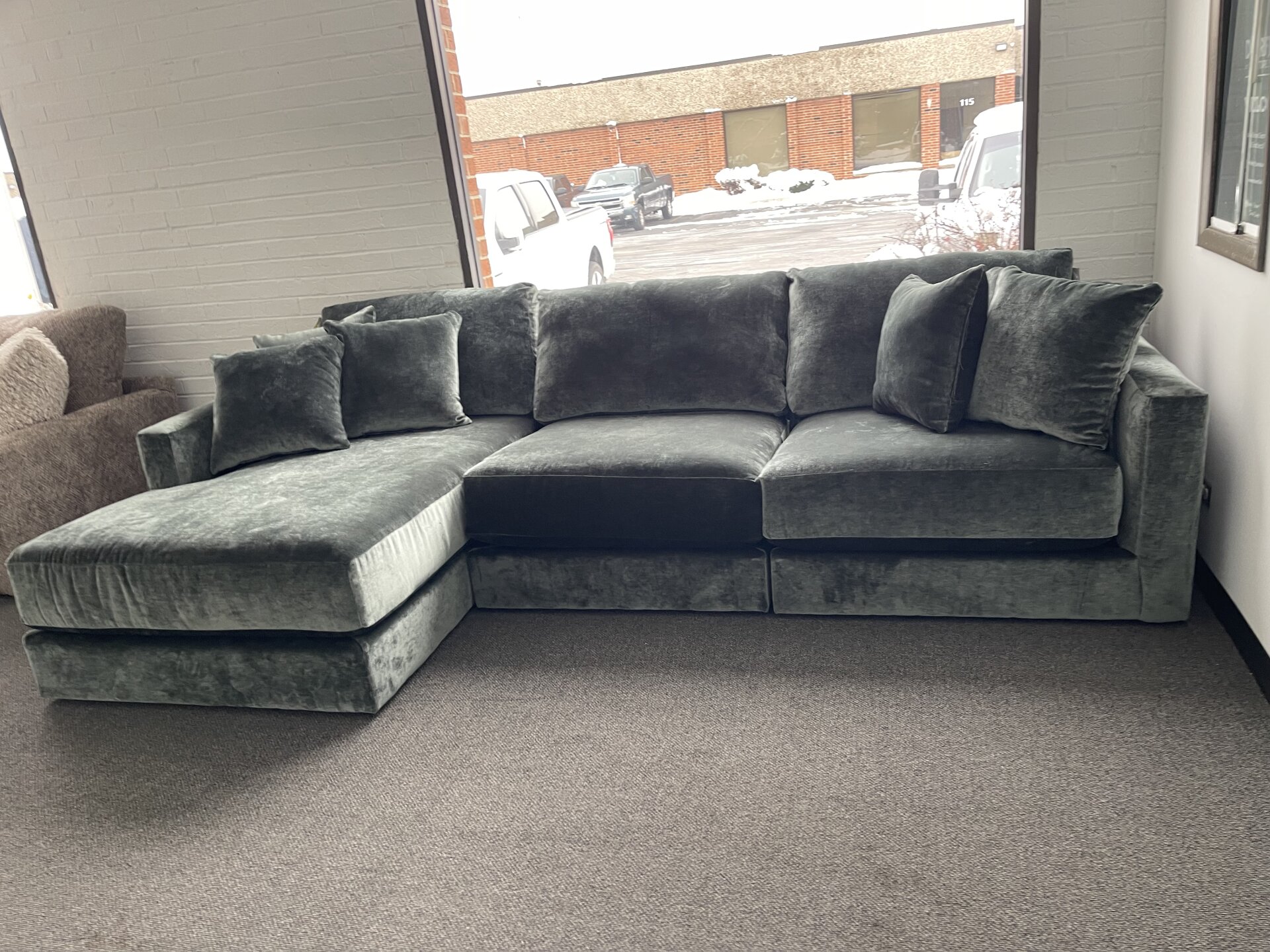 Jackson Remington Left Facing Sectional 3-Pc Green - Photo 8